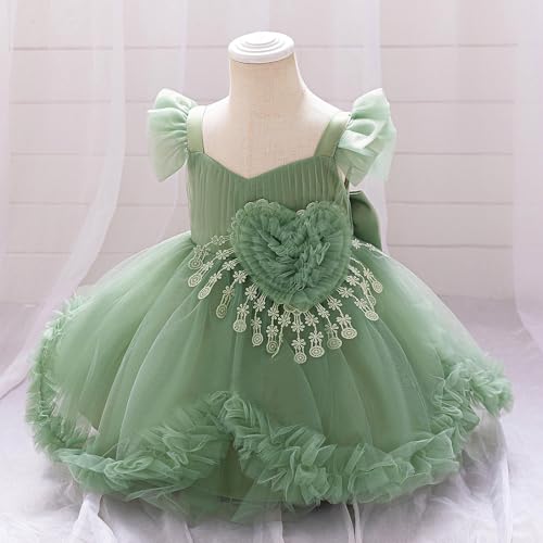Kids Girls Birthday Princess Dress Ruffle Sleeve Boho Dresses 2025 Trendy Formal Wedding Party Tutu Dresses 6M-3Y3