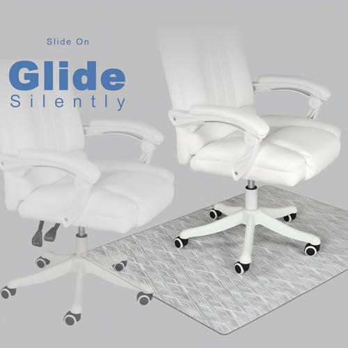 Image of Chair Mat for Hardwood & Tile Floor, 47 inch x 52 inch Heavy Duty Office Chair Mat for Rolling Chairs Easy Glide, Anti Slip, Non-Curve, Floor Protector for Home Office