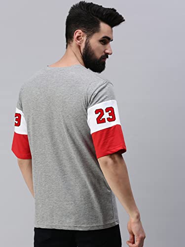 Image of RodZen Men's 100% Cotton Round Neck Oversized Printed T-Shirt (Pack of 2)