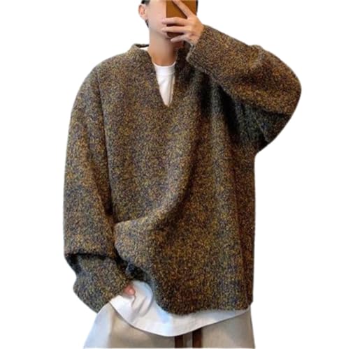 Aesthetic Sweater Vintage Sweater Grunge Clothes Knit Sweater Fall Sweater Oversized V Neck Sweater Men