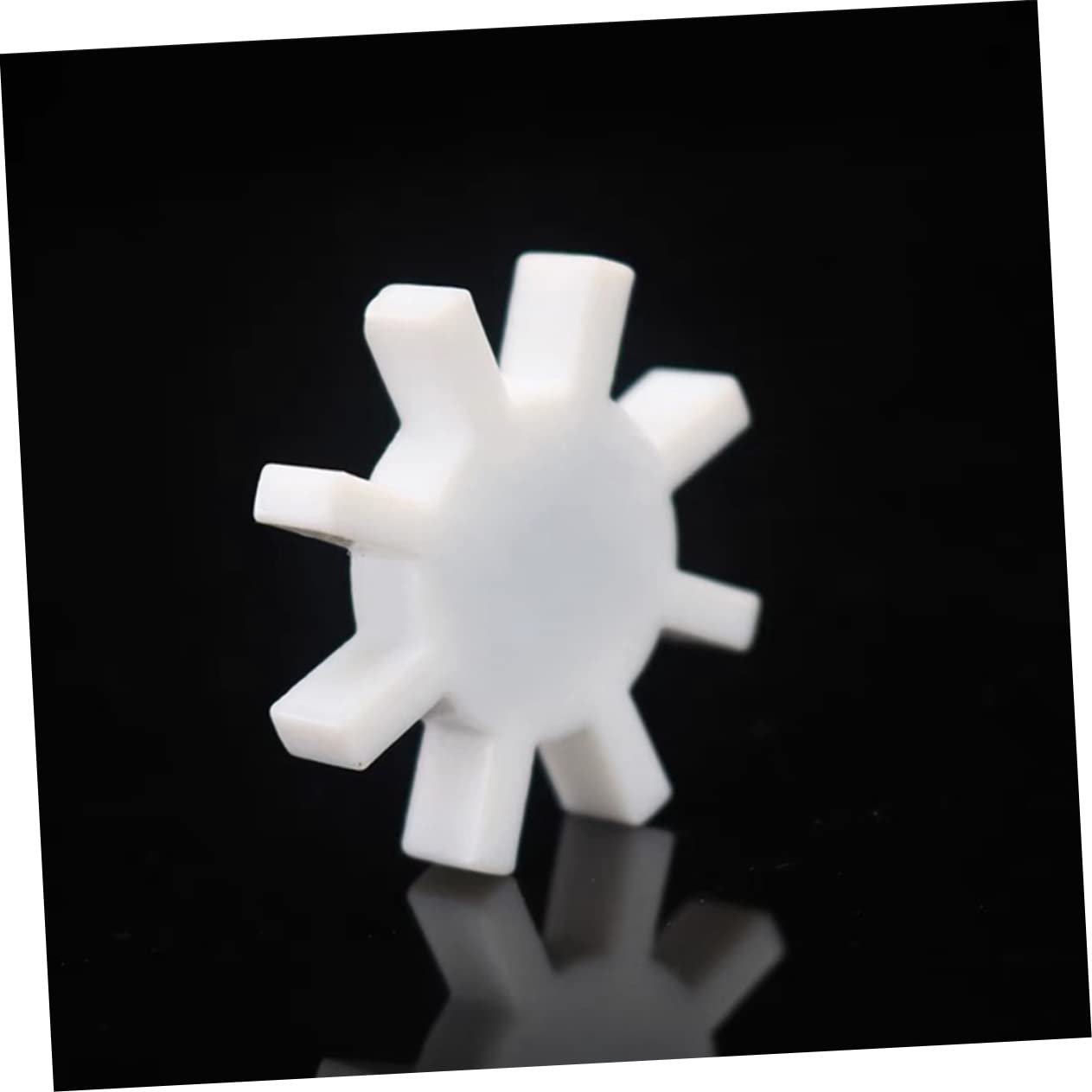 ULTECHNOVO 8pièces Barre Magnétique De Mélange Gear-shape Ptfe Pour Laboratoire Et Recherche Scientifique
