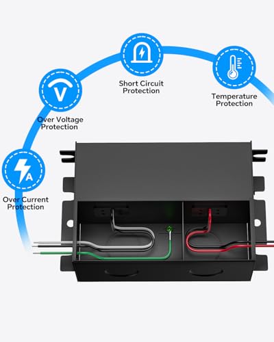 Image of LED Driver 12V 60W DimmableTriac ELV /MLV LED Transformer Compatible with Lutron&Leviton Switches,for LED Strip Lights,Kitchen, Cabinet,UL&FCC-Listed