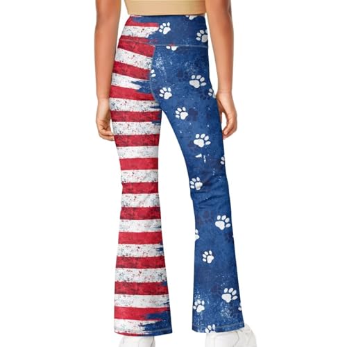 Xpyiqun Flare Leggings for Girls 5-14 Years Flared Yoga Pants High Waisted Bell Bottoms School Gym Bootcut Wide Leg4