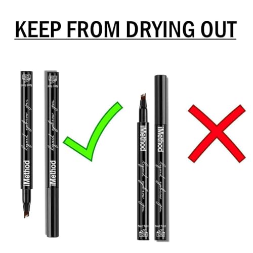 iMethod Eyebrow Pen - iMethod Eyebrow Pencil with a Micro-Fork Tip Applicator Creates Natural Looking Brows Effortlessly and Stays on All Day, Black/Brown