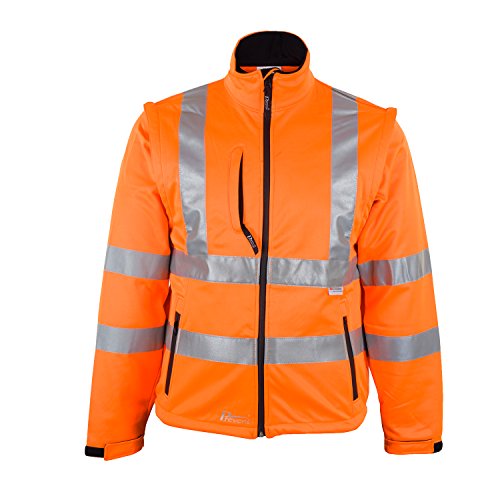 Prevent Warnschutz-Softshell-Jacken 8060O, leuchtorange, Gr. M