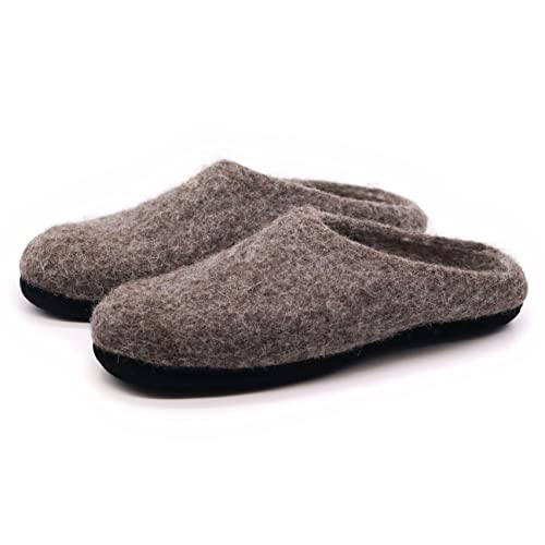 Image of Nootkas Felted Merino Wool 'Astoria' Mule House Slipper for Men and Women