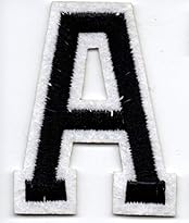 A &ndash; Buchstabe; Aufn&auml;her/Patch mit B&uuml;gel-Klebe-Fl&auml;che zum fixieren