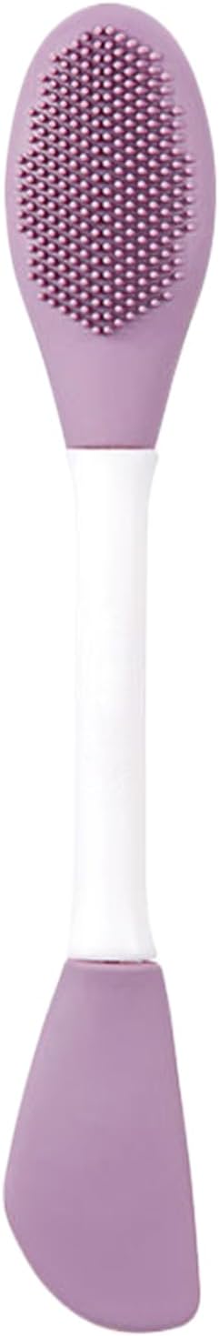 Silicone Facial Brush, Sturdy Face Clay Wash Brush, 6.38 Inches Ergonomic Handle Scrubbing Tool, Applicator Skin Care Products, Ideal for Travel Shower Washing Makeup Removal