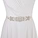 ULAPAN Strass Hochzeit Gürtel,Perlen Braut Gürtel,Perlen Braut Sash Strass Hochzeit Sash (Naturweiss)