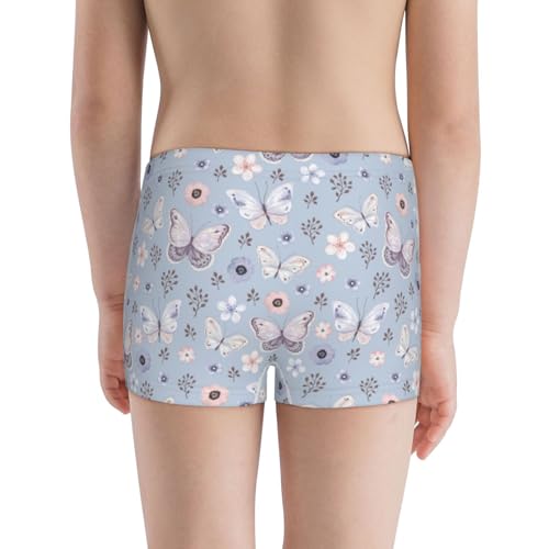 Boys' Cotton Boxer Brief Soft Underwear-Blue Butterfly3
