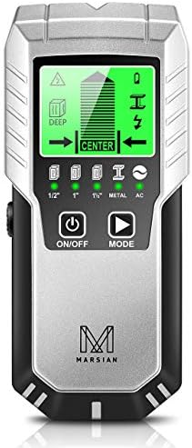 Stud Finder Wall Scanner - 5 in 1 Sensor Wall Scanner with LCD Display & Auto Calibration, Beam Finder Center Finding & Sound Warning for Wood AC Wire Metal Studs Detection