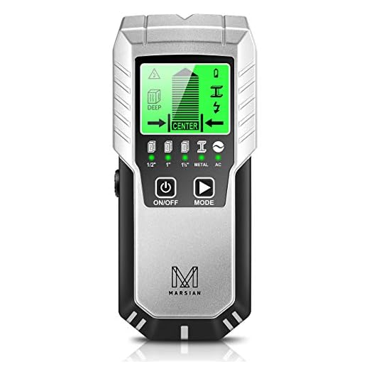 Stud Finder Wall Scanner - 5 in 1 Sensor Wall Scanner with LCD Display & Auto Calibration, Beam Finder Center Finding & Sound Warning for Wood AC Wire Metal Studs Detection
