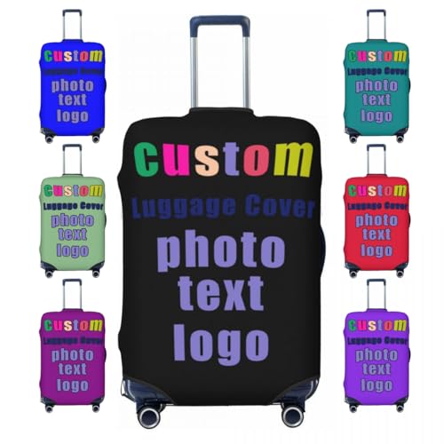Custom Suitcase Cover Protector Fit XL(29-32inch) Washable Case Add Your Picture Logo Text Gift for Men Women Style126