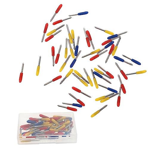 BUTIFULSIC 50pcs Vinyl Cutter Replacement Blades for Engraving Machines Precision Cutters for Fabric Cork More Wear-Resistant Cutting Tools for Crafting Efficiency