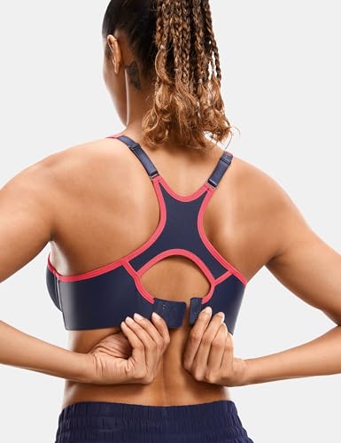 Image of SYROKAN Women's Full Support High Impact Racerback Lightly Lined Underwire Sports Bra