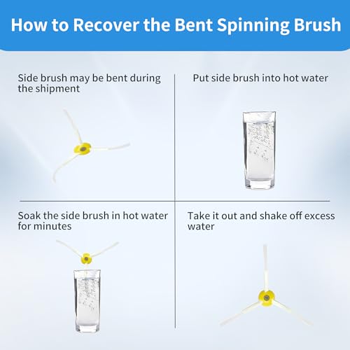 Amyehouse Replacement Parts Kit Bristle Flexible Beater Brush & Aero Vac Filter & Side Brush Compatible with iRobot Roomba 600 Series 595 610 614 618 620 630 640 650 660 680 685 690 692 694 695 Vacuum