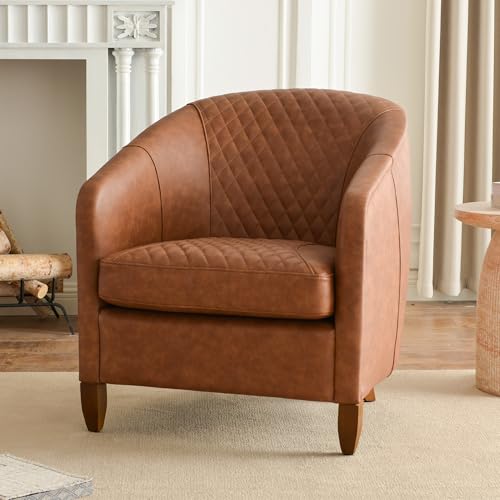 KINWELL Genuine Leather Armchair, 29.1