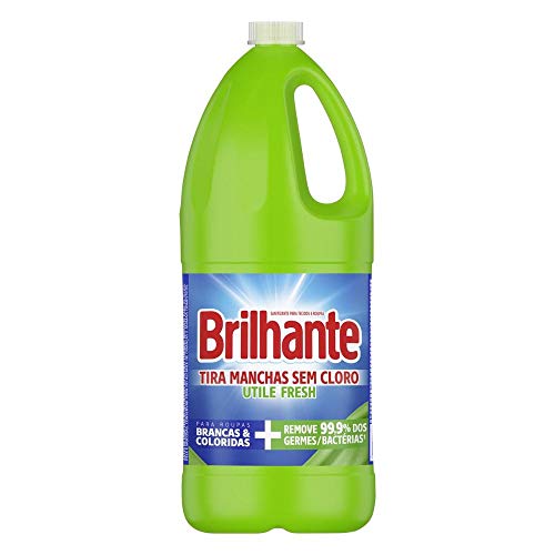 Brilhante Sanitizante Tira-Manchas Líquido Roupas Brancas E Coloridas Fresh Sem Cloro Utile Frasco 2L