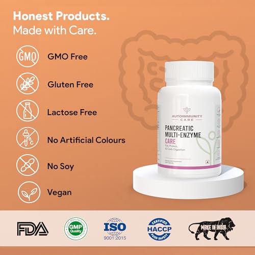 Image of Autoimmunity Care Pancreatic Multi-Enzyme Care | High-Potency Digestive Enzymes & Pancreatin Capsules | Pancreas Supplements, Liver & Gallbladder Support | Gut Health & Digestion Support | 60 Caps (60 doses)
