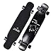 HLYT-Sgabelli da bar Skateboard Freestyle Longboard Double Kick Trick Brush Street Board 7 Strati Legno Acero per Adolescenti Principianti Ragazze Ragazzi Bambini Adulti