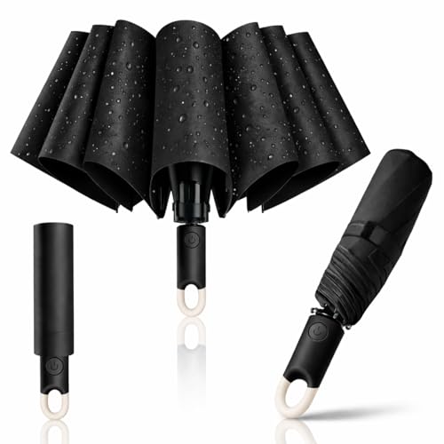 Image of Owme UV Umbrella for Women, Mini Folding Portable 3-Fold Umbrellas | Auto Open & Close for Rain and Sun Protection, Anti-Slip Handle | Windproof Umbrlla for Bedroom, Living Room,Entryway -