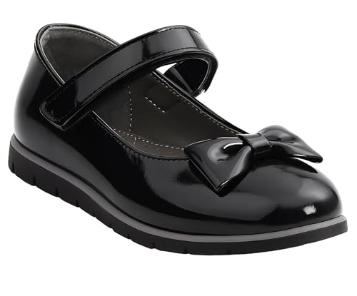 Flower Girls Patent Mary Jane Dress Shoes, Flat Footwear for Communion and Special Occasions