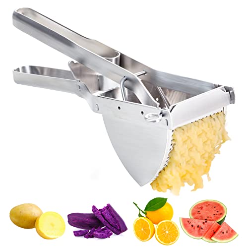 Stainless Steel Potato Ricer, Heavy Duty Large Potato Masher and Ricer, Manual Press Potato Masher for Potatoes, Fruits, Vegetables, Baby Food, Easy To Use - Thanksgiving's Gift
