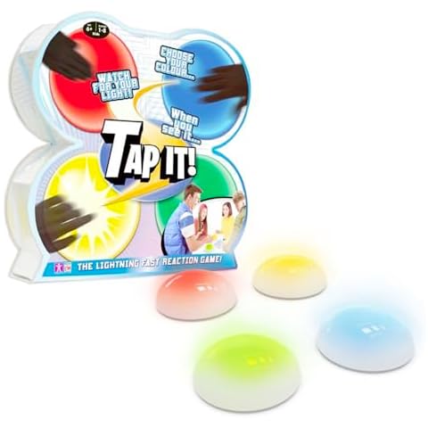 Fotorama Tap It Wireless Ultra High-Tech Pod , 4 Fun Games in One, Develop Hand-Eye Coordination, Agility, and Memory, Up to 8 Players, for Ages 6 and Up , White Cover