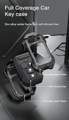Image of Car Key Cover Compatible with Suzuki Swift Dzire 2025 , Baleno, Ertiga 3 Push Button Smart Remote Key (Transformer Black)
