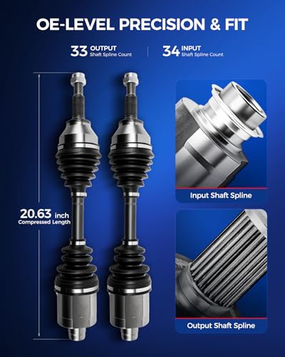 Image of KAX CV Axle Front Driver and Passenger Side for Chevrolet Saturn Pontiac