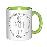LINKEQICHE Orm Mug Roommate Gift Best Roomie Ever Roommate Mug College Roommate Gift Ideas Internal And Handle Green 11Oz Mug