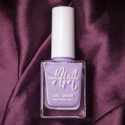 Image of NM NAILS & MORE Plum Nail Polish, Argan Oil-Infused Gel Shine Finish, Deep Purple Nail Shade, Elegant Look | 10ml