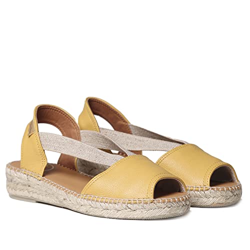 Image of Toni Pons - ETNA - Flat leather sandal with elastics