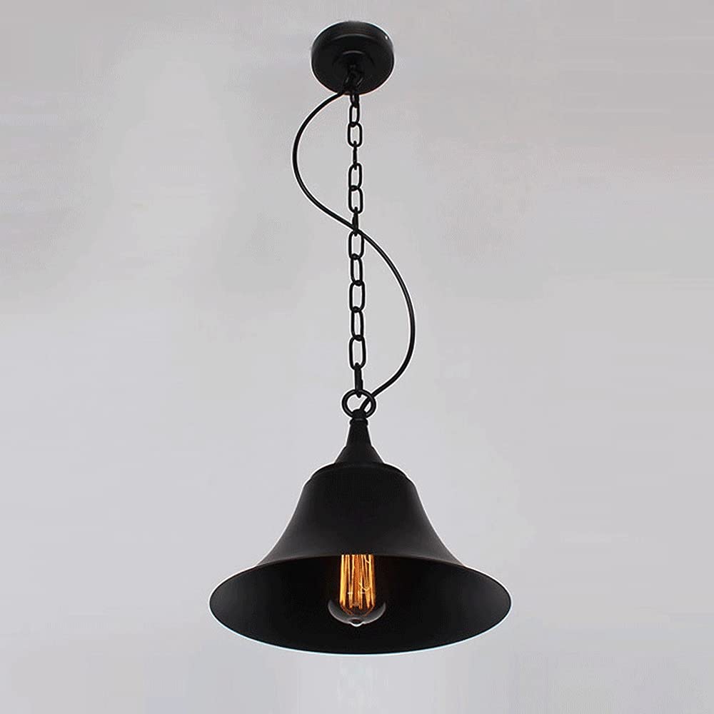 Lampe à suspension design haut de gamme en métal noir mat pour intérieur