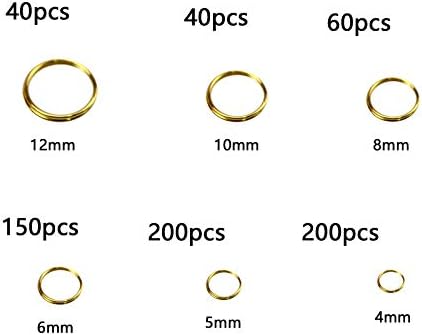 690Pcs Silver Split Rings Double Loop Jump Rings Metal Split Key Rings Connectors Assorted Open Loop Rings with Box for DIY Arts Jewelry Necklaces Bracelets Earrings Crafts Ornaments 4/5/6/8/10/12mm
