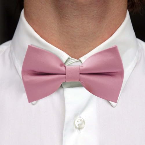Image of Pre-Tied Adjustable Solid Tuxedo Bow Tie for Boys and Men