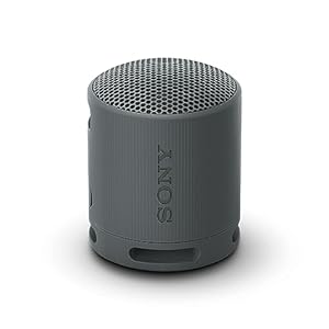Sony SRS-XB100 – Kabelloser Bluetooth-Lautsprecher, tragbar, leicht, kompakt, Outdoor, Reise, langlebig, IP67 wasser- und staubdicht, 16 Std Akku, Trageriemen, Freisprechfunktion, schwarz