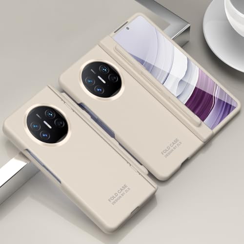 Coque Huawei Mate X5 beige avec béquille intégrée et protège-écran