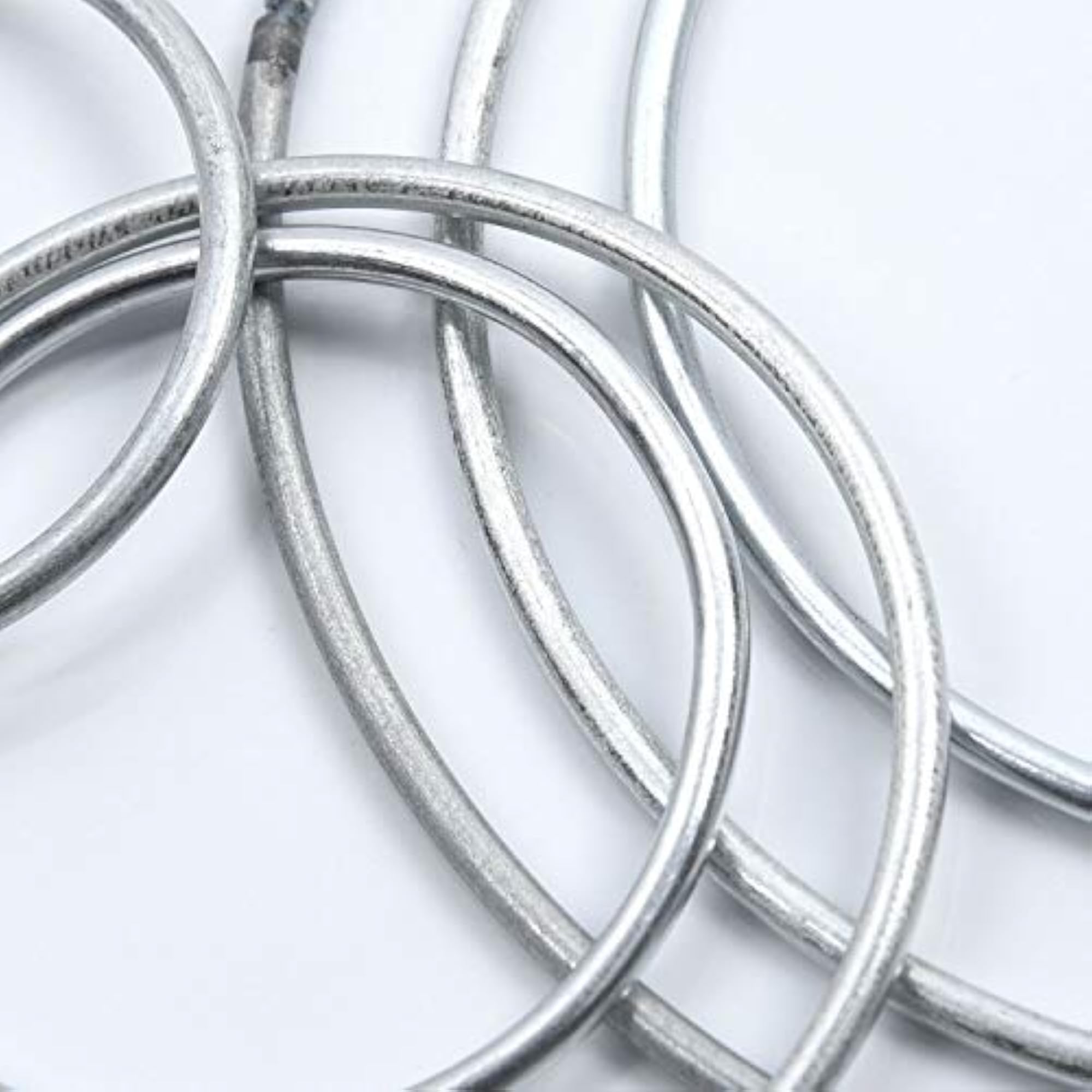 Silver Metal Dream Catcher Craft Hoops, 10Pcs Set
