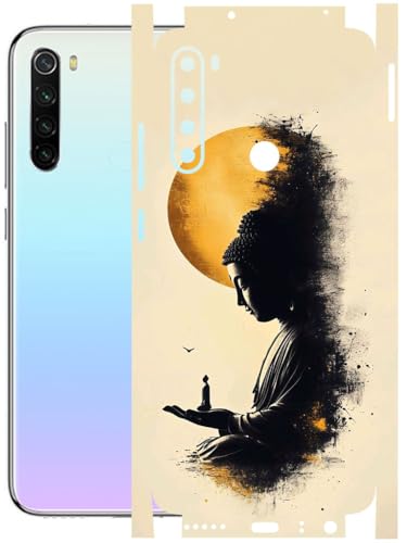 Image of AtOdds - Full Body Back Screen Guard Protector Film - Lamination Wrap Skin Sticker Compatible with REDMI Note 8 | Scratchproof Matte Finish (Divine)