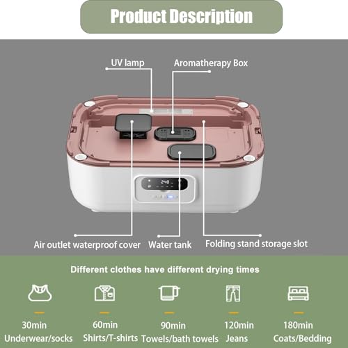 Sèche-linge pliable compact et défroisseur automatique pour studio
