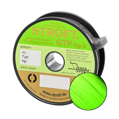 Stroft GTP Typ S Geflochtene Angelschnur 200m Gelbgrün S3-0,200mm-8kg
