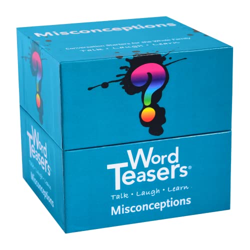 ? WORD TEASERS Misconceptions Conversation Starters - Fun Trivia Cards for Kids & Adults - Misconceptions Game for Game Night - Family Trivia Cards - 150 Trivia Question Cards