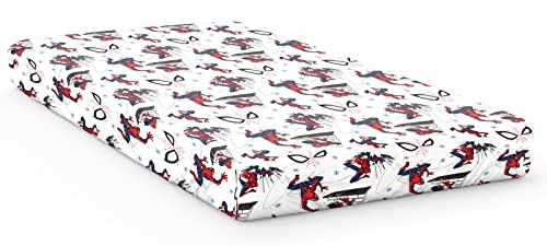 Jay Franco Marvel Spiderman City Streets - Sábana Bajera Para Cama Individual, 100 Algodón