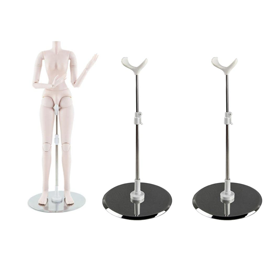 2PCS 1/3 1/4 BJD Doll Display Stand Soporte de material acero Inoxidable