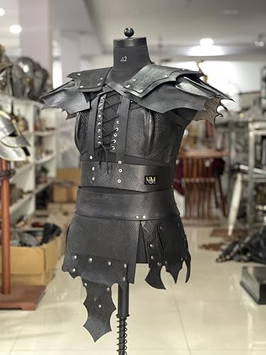 Medieval Leather Woman Armour with Shoulder Guard Lady Armor Re-Enactment LARP Armor Viking Halloween Costume