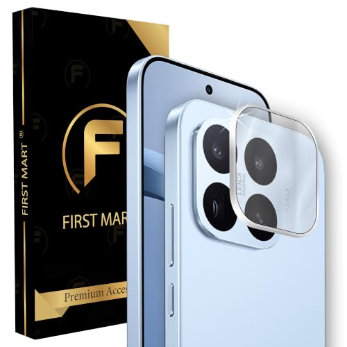 Image of FIRST MART Silver Camera Ring Guard Protector for Xiaomi 17T | Tempered Glass with Metal Alloy Rings, HD Clear, Scratch Resistant, Case-Friendly | Pack of 1