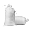 A/O Lege witte zandzakken met banden (bundel van 20) 14″ x 26″ – geweven polypropyleen zandzakken, zandzakken voor overstromingen, zandzakken bescherming tegen overstroming, maat: 35″ x 66″, hoeveelheid 10