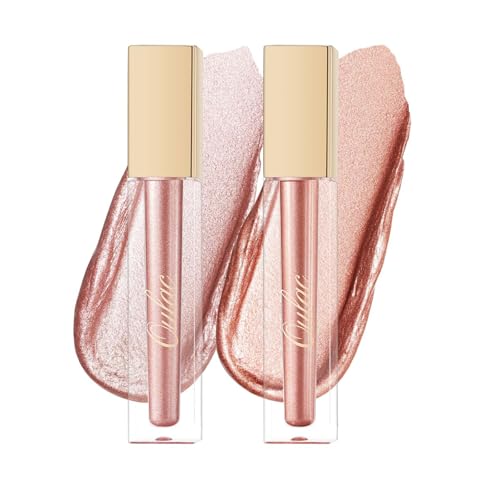 Image of Oulac Metallic Diamond Lip Gloss Set – Waterproof & Transfer-Proof Liquid Lipstick & Eyeshadow, Long Lasting with High Shine Finish, Vegan & Clean Beauty Formula, 4.5ml*2(MD01+MD06)