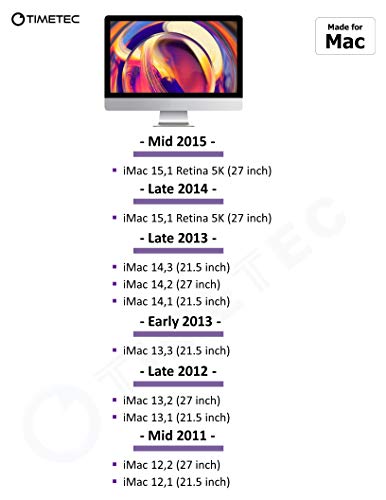 Timetec 16GB KIT(2x8GB) Compatible for Apple DDR3L 1600MHz for Mac Book Pro(Early/Late 2011,Mid 2012), iMac(Mid 2011,Late 2012,Early/Late 2013,Late 2014,Mid 2015), Mac Mini(Mid 2011,Late 2012)